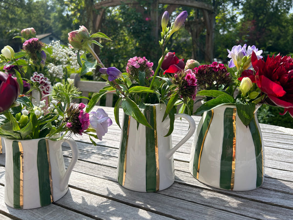 Large green stripe jug