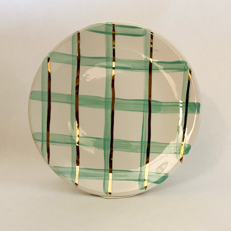 Candy Stripe Mint Breakfast Plate