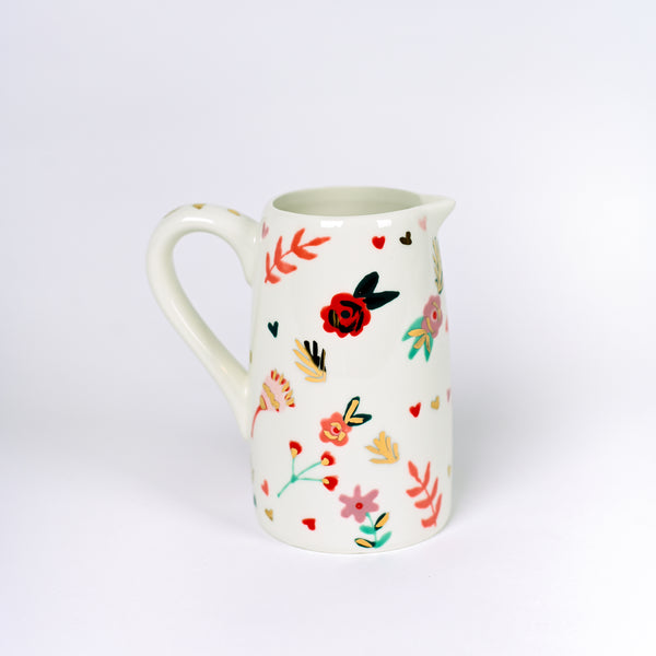 Small Ditzy Floral Flower Jug