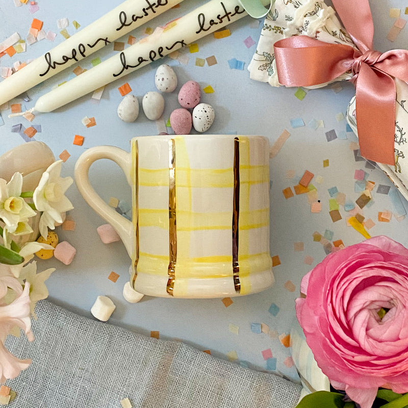 Candy Stripe Yellow Mug