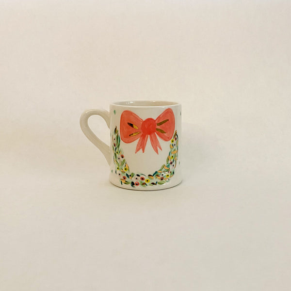 Spring Wreath Coral Mug