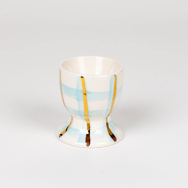 Candy Stripe Blue Egg Cup