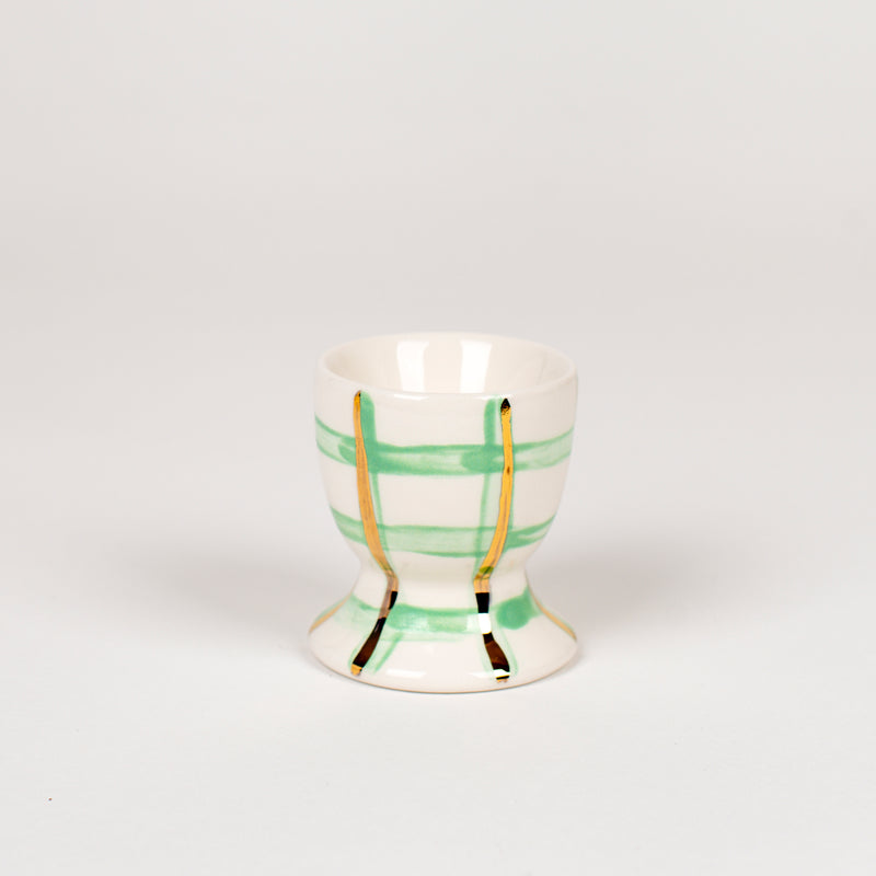 Candy Stripe Mint Egg Cup