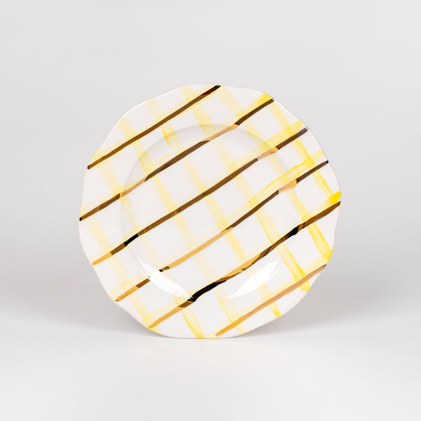 Candy Stripe Yellow Side Plate